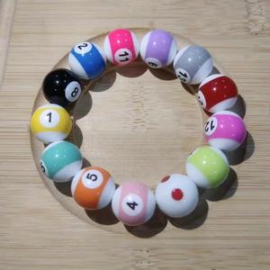 Cuentas redondas de bolas de acrílico de 16mm para billar, número de chicle de billar para fabricación de joyas y llaveros - Product Image 4