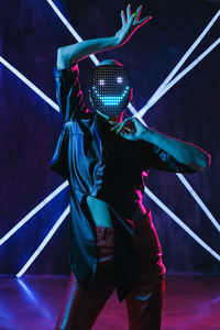 หน้ากาก LED มีไฟ LED หน้ากากสุดหล่อสำหรับปาร์ตี้ฮาโลวีนปาร์ตี้คริสต์มาส - Product Image 3