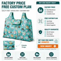 Sac de courses réutilisable écologique avec logo personnalisé, sac fourre-tout en nylon pliable, sac de voyage imperméable et lavable