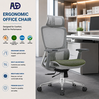 Fabricant de chaises de bureau ergonomiques OEM, chaise ergonomique confortable avec appuie-tête réglable, mobilier de bureau
