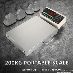 Báscula de Plataforma Electrónica Portátil Veidt, Acero Inoxidable, 200 kg, Pantalla LCD, Capacidad 10 g, Precisión 10g, OEM ODM JK-20 - Product Image 2