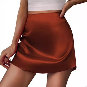 Jupe en satin plissée taille haute pour femme, coupe trapèze, avec fermeture éclair, mini-jupe courte 2026 - Product Image 5