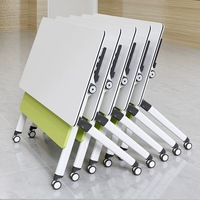 Bureau d'étude moderne et durable pour étudiant, table pliable pour salle de classe, salle de réunion, formation, bureau et banc d'école