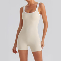 Combinaison de yoga sexy à dos nu, color-block personnalisée, séchage rapide, respirante, extensible dans quatre directions, anti-transpiration, coupe ajustée, pour l'entraînement