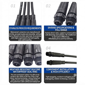 Connecteur de câble répartiteur en Y en PVC étanche IP67, 1 prise mâle/femelle multi-ports, faisceau de câbles pour modules d'éclairage LED extérieur - Product Image 3