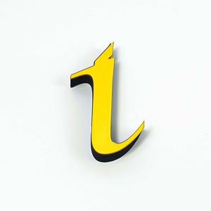 10cm Lowercase <b>Letters</b> Diy Mirror Acrylic Gold Waterproof Eco-Friendly <b>Wall</b> Sticker 3D Italic <b>Letter</b> Modern Home Decoration - Product Image 4