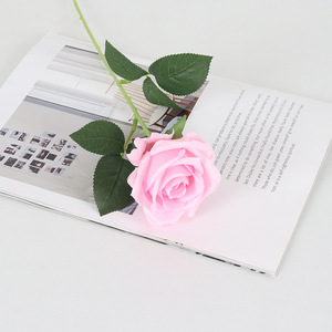 Hot Selling Real Touch <b>Artificial</b> <b>Flower</b> Single Stem Velvet Rose <b>Flower</b> for Wedding Decoration Christmas Decorative - Product Image 4