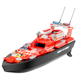 Bateau télécommandé Flytec V102 CITY 2.4G pour la lutte contre les incendies, ensemble de construction, jouet bateau rapide de <span class=keywords><strong>pompier</strong></span> STEM - Product Image 3