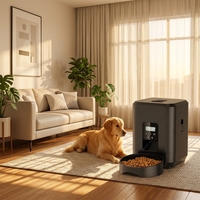 Distributeur automatique intelligent sans fil pour chats, contrôle à distance par application, distributeur de nourriture pour animaux de compagnie, facile à nettoyer, machine d'alimentation programmée pour animaux d'intérieur