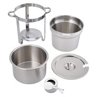 Edelstahl 201 Silber Chafing Dish Buffet-Set Alkoholbetriebener Speisenwärmer 85-100°C Temperaturregelung