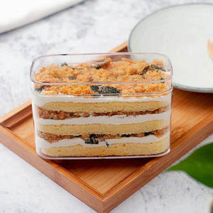 Boîte en plastique rectangulaire transparente pour <span class=keywords><strong>mousse</strong></span>, dessert, bonbons, biscuits, gâteau et tiramisu, pour le stockage des aliments - Product Image 5