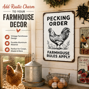 Pancarte en métal rétro « Rooster Chicken » – Décoration <span class=keywords><strong>murale</strong></span> « Cluck Around and Find Out » pour ferme, poulailler et maison - Product Image 2