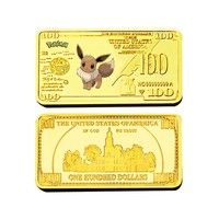 Pièce de monnaie commémorative carrée électroplaquée Pokémon Baokemeng, vente chaude transfrontalière pour le tourisme