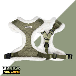 Set <span class=keywords><strong>Harness</strong></span> hewan peliharaan beludru mewah, <span class=keywords><strong>Harness</strong></span> anjing bentuk Y, dapat ditarik, karet tebal mewah, empuk personalisasi XL, anjing XS untuk berjalan - Product Image 5