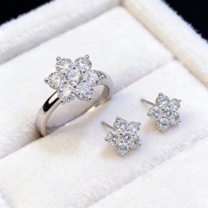 <b>CUSTOM</b> SILVER 10K/14K/18 SOLID GOLD CLASSIC Lab-Grown CVD IGI VVS-VS Oval Cut ENGAGEMENT PARTY FASHION CLUSTER <b>RING</b> - Product Image 5