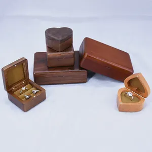 Caixa de madeira espelhada organizadora, caixa de madeira marrom organizadora para presente, caixa de madeira