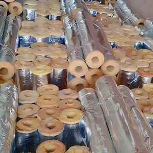 Aislamiento Térmico Ecológico de Lana de <span class=keywords><strong>Roca</strong></span> de 130 kg/m3, Revestimiento para Tuberías con Lámina de Aluminio Anticorrosión, Forma Cuadrada, Clase A - Product Image 4