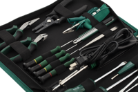SATA 03720 – Kit d'outils manuels professionnels antistatiques pour la maintenance et la soudure de cartes électroniques, 22 pièces, avec sac de rangement
