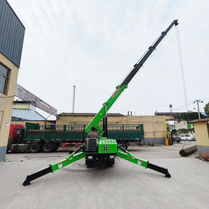 Mini Grúa sobre Orugas de 5 Toneladas, 6 Metros de Altura de Elevación, Radio de Giro Corto, para Construcción, Color Verde - Product Image 3