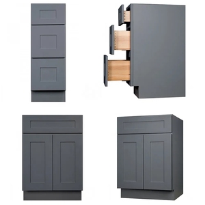Gabinete de cocina personalizado de alta calidad con grifo de tablero de salpicadero colgante de aluminio-encimera de resina para comedor - Product Image 3