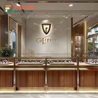 Fabricant d'étuis de présentation de bijoux personnalisés à haute visibilité, finition laminée, armoire à bijoux pour magasin commercial