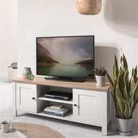 Meuble TV en bois Prima avec tiroirs de rangement, étagères réglables et design classique pour une organisation personnalisée