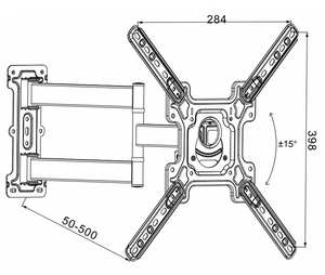 निर्माता WTB-810 इनडोर 26 "-55" 30 किलो धातु टीवी की दीवार पूर्ण गति माउंट ब्रैकेट हॉट सेलिंग लिमिटेड स्टैंड धारक - Product Image 2