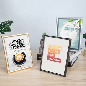 Marcos de fotos de póster moderno, marco de fotos de aleación de aluminio de Metal plateado rectangular para decoración del hogar, Mesa - Product Image 2