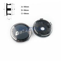 Lot de 4 autocollants universels GT5 de 60 mm pour enjoliveurs de roue de voiture modifiés, protection de jantes, emblèmes pour trous centraux, accessoires extérieurs