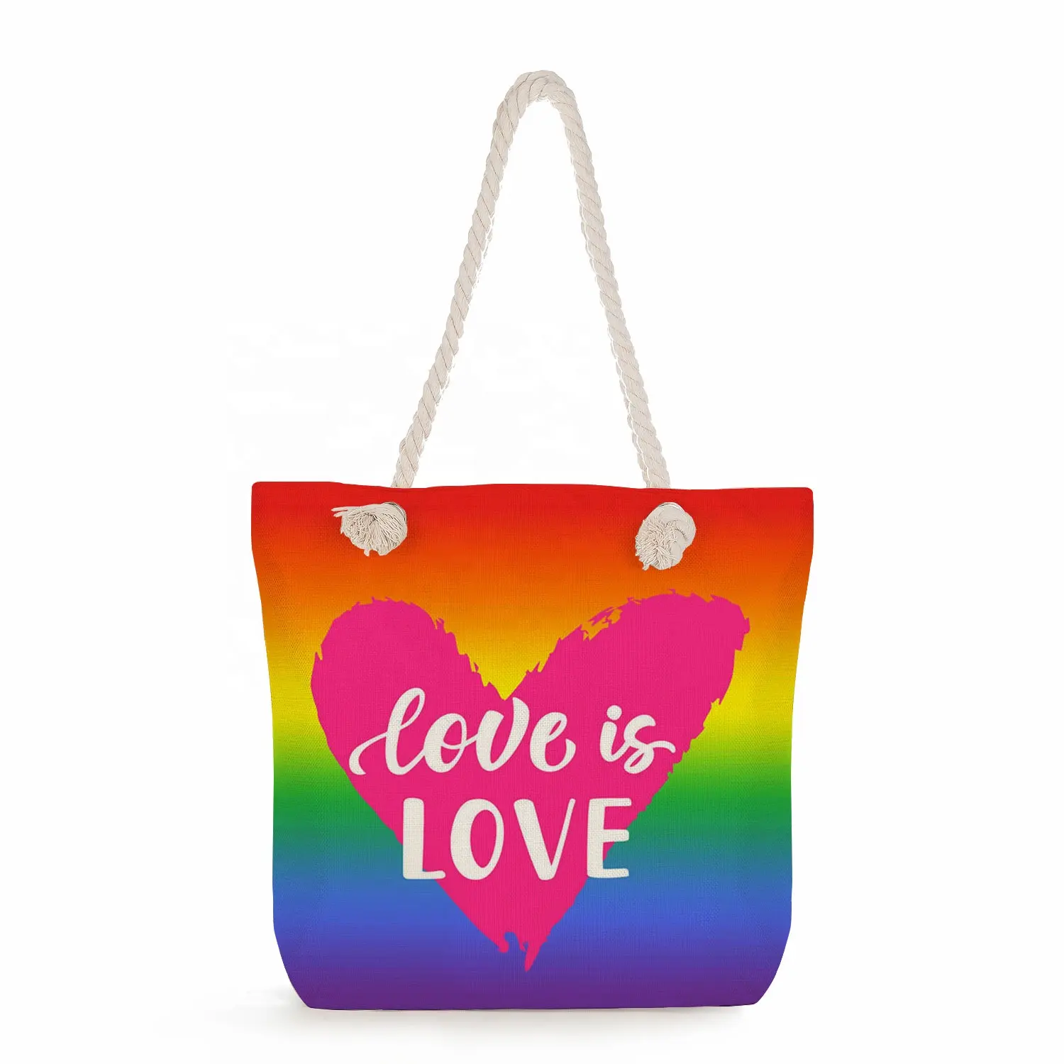 2023 nuovo designer grande capacità amore colorato stampato spalla casual semplice tote bag alla moda per le donne
