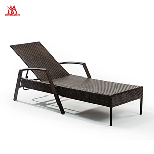 Chaise longue en rotin Meubles de patio Chaise longue Chaise longue inclinable Chaise empilable Beach <span class=keywords><strong>Club</strong></span> Hotel Piscine <span class=keywords><strong>Lit</strong></span> de jour extérieur - Product Image 2