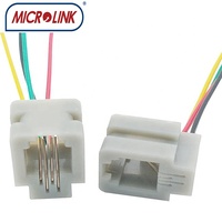 Longueur 150MM RJ9 Rj11 Modulaire Jack 4p4c Femelle Téléphone Prise Interface Combiné Câble Ligne