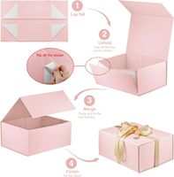 Boîte pliante magnétique blanche personnalisée 100% par le fabricant, boîte de luxe en papier avec ruban, emballage personnalisé avec logo