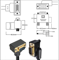 Câble d'extension VGA HD 1,5 m vers Femelle 6 pieds pour Moniteur PC Projecteur