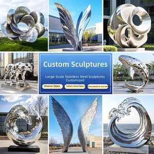 Escultura de Acero Inoxidable de Gran Escala Duke, Escultura Abstracta de Animales para Exteriores, Jardín, Plaza, Paisaje, Hecha a Mano, Contemporánea, para Montar en el Suelo - Product Image 5