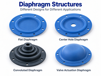 Diaphragme en caoutchouc silicone moulé sur mesure pour l'étanchéité des vannes de régulation