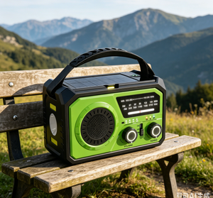 16000mAh FM AM <strong>WB</strong> Portable Solar &amp; Hand Crank Powered Emergency Radio Rechargeable with LED Flashlight - Product Image 2