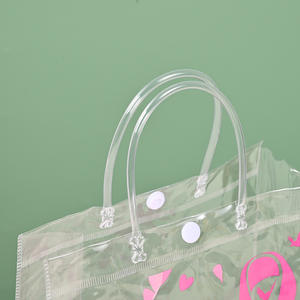 Sac à main en PVC avec impression de logo personnalisé, sac de rangement pour articles de usage quotidien, sac en plastique transparent pour enfants - Product Image 3