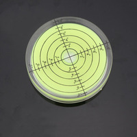 Niveau à bulle rond de 50x10 mm, personnalisable en couleur, multidirectionnel, grand format, type « Bullseye »