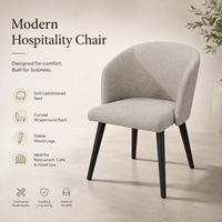 Chaises et tables de restaurant, chaise d'hôtellerie avec dossier enveloppant pour suite d'hôtel de luxe, salles de banquet et usage en club de plage