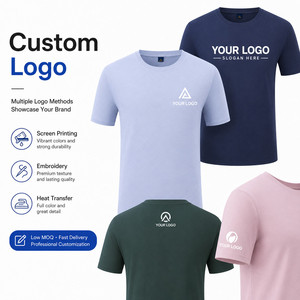 Camiseta Premium de Algodón Mercerizado de Doble Hilo 50S, Bordado de Logotipo Personalizado, Transpirable, de Secado Rápido, Uniforme de Equipo - Product Image 3