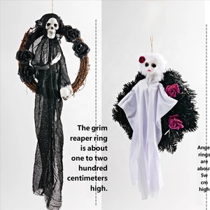 Guirnalda de Fantasmas Blancos para Colgar en la Puerta de Halloween, Decoración Espeluznante para Fiestas, Adornos para Casa Embrujada - Product Image 4