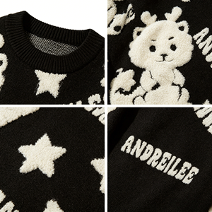 Maglione Casual da Uomo 100% Cotone con Collo Tondo, Personalizzabile con Ricamo in Ciniglia a Forma di Drago, Traspirante per Primavera e Inverno - Product Image 3