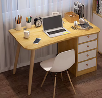 Bureau d'ordinateur simple, table d'étude moderne pour la maison, bureau d'apprentissage pour étudiants avec tiroir et armoire, bureau d'ordinateur multifonctionnel avec rangement