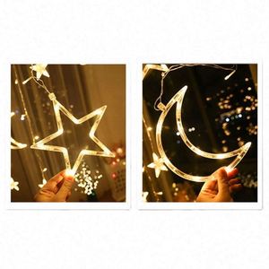 ไฟประดับม่านดีไซน์ใหม่ รูปดาวและพระจันทร์ ตกแต่งต้นไม้และบ้านหลากสีสัน - Product Image 6
