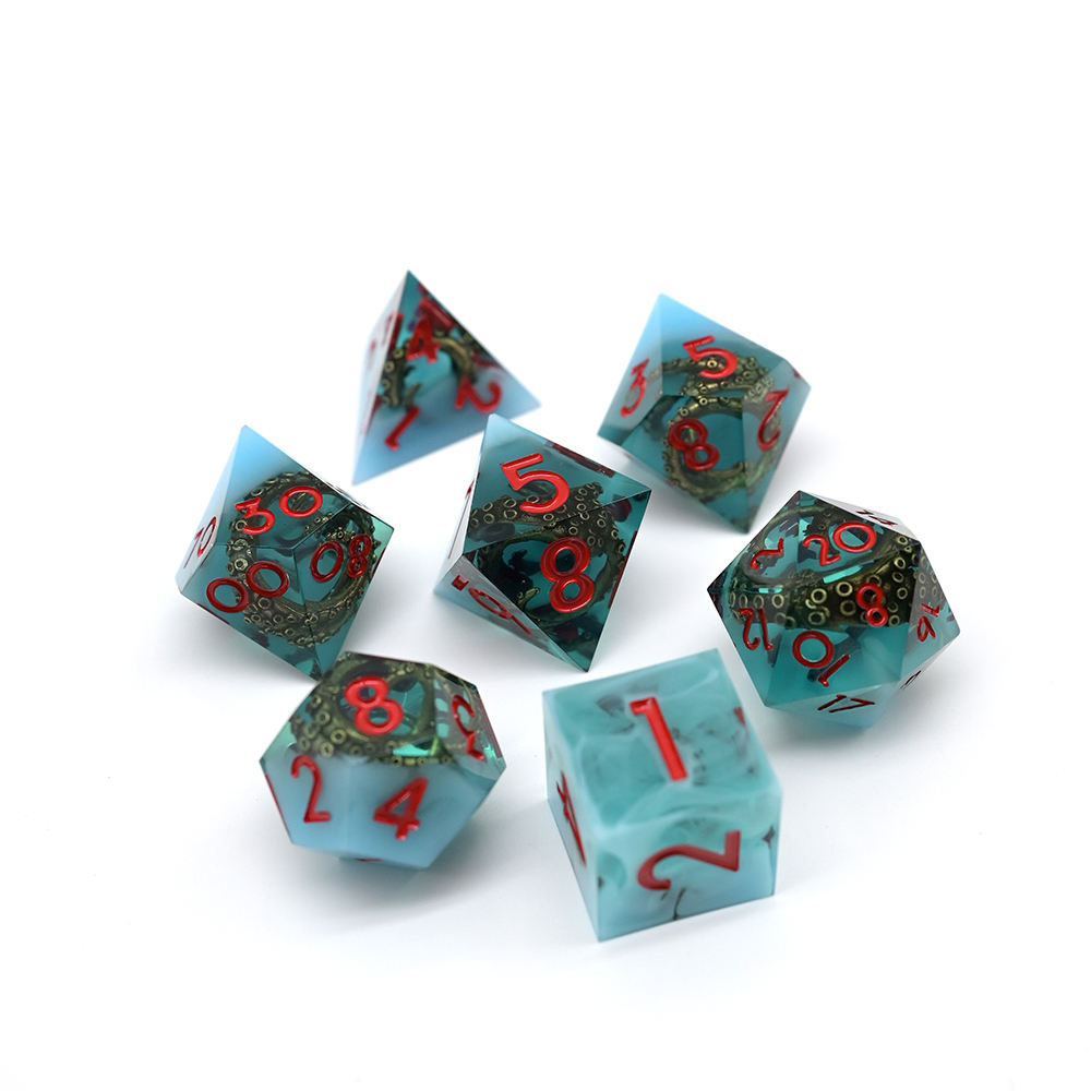 Cthulhu tentacles - red text on Cyan