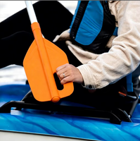 Pagaie de bateau extensible avec construction en plastique et alliage d'aluminium, écologique et portable pour les lacs et les rivières