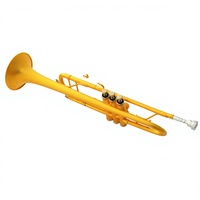 Irlman Musical Instruments Professional BB Brass Trumpet-Gold-Plated Finish Factory Direct Sales Includes Professional Suitcase