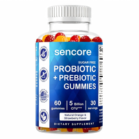 Gummies Probiotiques et Prébiotiques Sans Sucre OEM 5 Milliards de UFC Bacillus Coagulans Soutien Digestif Végétalien