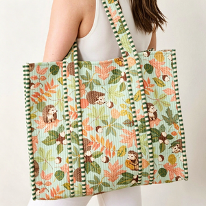 Bolsa de Compras Reutilizable con Logotipo y Estampado Personalizados, Bolsa de Playa Extra Grande de Algodón Acolchado para Mujer - Product Image 2